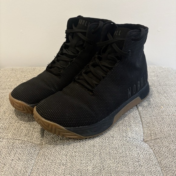 NOBULL Shoes - Nobull Outwork Edge Unisex M6.5/W8 Training Shoes Black Mesh High Top Sneakers